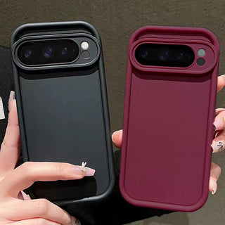 Auramma Collections Minimalist Aesthetic Matte Plain White Black Wine Pink Coffee Soft TPU Case Google Pixel 9 8 7a Pro XL
