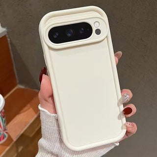 Auramma Collections Minimalist Aesthetic Matte Plain White Black Wine Pink Coffee Soft TPU Case Google Pixel 9 8 7a Pro XL