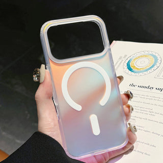 Auramma Collections Minimalist Soft Aesthetic Iridescent Radiant Colors Frosted MagSafe Soft TPU Case iPhone 17 Pro Max Air