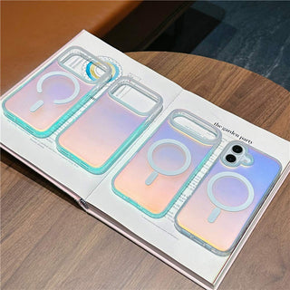 Auramma Collections Minimalist Soft Aesthetic Iridescent Radiant Colors Frosted MagSafe Soft TPU Case iPhone 17 Pro Max Air