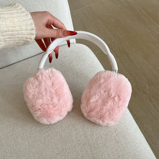 Auramma Collections Minimalist Warm Gray Black Pink White Plush Soft AirPods Max Case