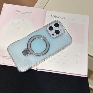 Auramma Collections Soft Aesthetic Glitter Pastel Jello Color Pink White Yellow Purple Blue MagSafe Pull Stand Soft TPU Case iPhone 17 16 15 14 13 Pro Max Plus Air