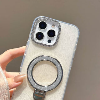 Auramma Collections Soft Aesthetic Glitter Pastel Jello Color Pink White Yellow Purple Blue MagSafe Pull Stand Soft TPU Case iPhone 17 16 15 14 13 Pro Max Plus Air