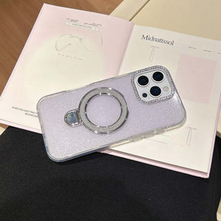Auramma Collections Soft Aesthetic Glitter Pastel Jello Color Pink White Yellow Purple Blue MagSafe Pull Stand Soft TPU Case iPhone 17 16 15 14 13 Pro Max Plus Air