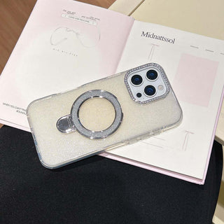 Auramma Collections Soft Aesthetic Glitter Pastel Jello Color Pink White Yellow Purple Blue MagSafe Pull Stand Soft TPU Case iPhone 17 16 15 14 13 Pro Max Plus Air