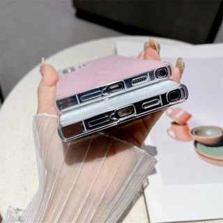 Auramma Collections Softcore Dreamy Glossy Pastel Purple Pink Yellow Blue MagSafe Matching Wrist Charm Soft TPU Case Samsung Galaxy S25 S24 S23 S22 Ultra Plus FE