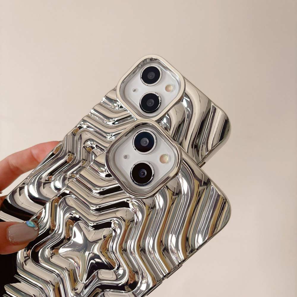 Auramma Collections - Chrome Groovy Star iPhone Case Auramma Collections - Chrome Groovy Star iPhone Case