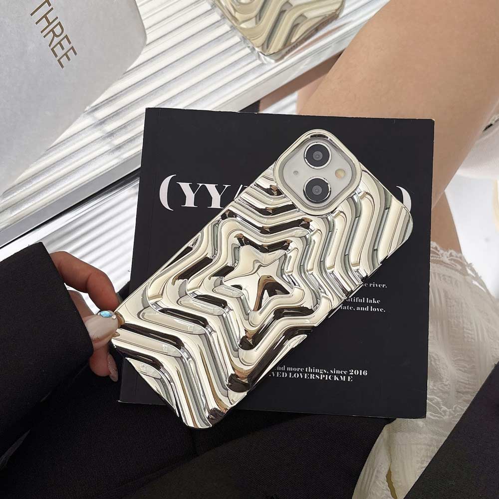 Auramma Collections - Chrome Groovy Star iPhone Case Auramma Collections - Chrome Groovy Star iPhone Case