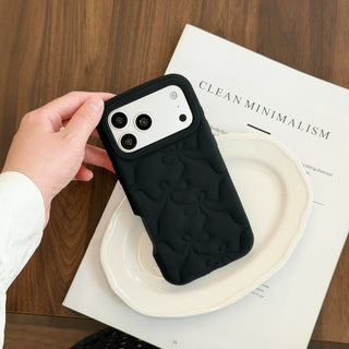 Auramma Collections Matte 3D Ribbon Pattern Blue Pink Yellow Black Soft TPU Case iPhone 17 16 15 14 13 Pro Max Plus