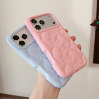 Auramma Collections Matte 3D Ribbon Pattern Blue Pink Yellow Black Soft TPU Case iPhone 17 16 15 14 13 Pro Max Plus