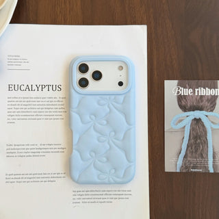 Auramma Collections Matte 3D Ribbon Pattern Blue Pink Yellow Black Soft TPU Case iPhone 17 16 15 14 13 Pro Max Plus
