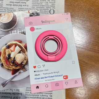Auramma Magnetic Summer Color MagSafe 360 Degree Turn Ring Holder Stand Fuchsia Green Silver Blue Lavender Yellow