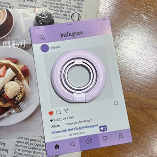 Auramma Magnetic Summer Color MagSafe 360 Degree Turn Ring Holder Stand Fuchsia Green Silver Blue Lavender Yellow