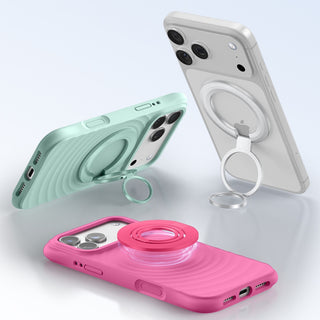 Auramma Magnetic Summer Color MagSafe 360 Degree Turn Ring Holder Stand Fuchsia Green Silver Blue Lavender Yellow