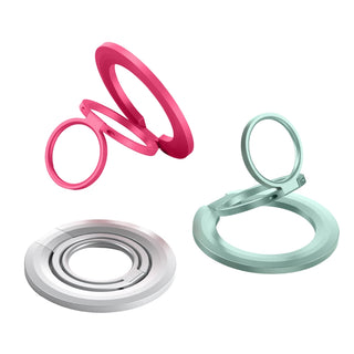 Auramma Magnetic Summer Color MagSafe 360 Degree Turn Ring Holder Stand Fuchsia Green Silver Blue Lavender Yellow
