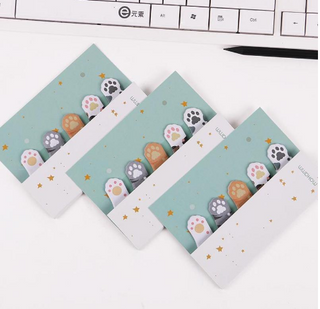 Auramma Collections Cute Cat Paw Sticky Index Label