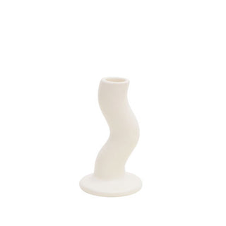 Auramma Collections Avant Basic Glossy Ceramic Large Small Purple White Black Twist Curve Candle Holder