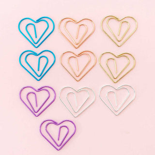 Auramma Collections Color Coated Heart Cactus Camera Diamond Bow Ice Cream Letter Planet Paper Clip