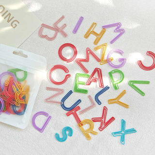 Auramma Collections Colorful Alphabet Letter Paper Clips