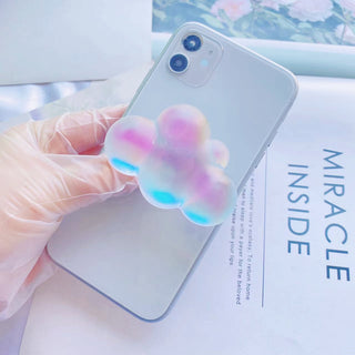 Auramma Collections Creative Dreamy Radiant Frosted Misty 3D Cloud Shaped Pull Out Phone Grip