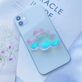 Auramma Collections Creative Dreamy Radiant Frosted Misty 3D Cloud Shaped Pull Out Phone Grip