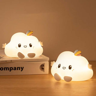 Auramma Collections Cute Portable 3D Smiling Cloud Tap Changing Color Baby Proof Night Light Ambient Lamp