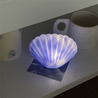 Auramma Collections Cute 3D Portable Soft Elegant Seashell Night Light Ambient Lamp