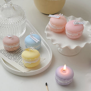 Auramma Collections Funky Kawaii Creative Realistic Pastel Purple Blue Yellow Dusty Baby Nude Pink White Green Macaron Scented Candle