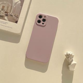 Auramma Collections Matte Plain Pastel Elegant Color Bumped Camera Protection Pink Cream White Black Green Purple Nude Pink TPU Case iPhone 14 13 12 11 Pro Max Plus