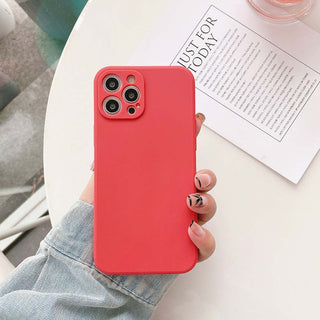 Auramma Collections Matte Plain Color Red Yellow Green Blue White TPU iPhone Case