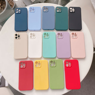 Auramma Collections Matte Plain Color Red Yellow Green Blue White TPU iPhone Case