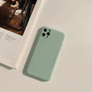 Auramma Collections Matte Plain Pastel Pink White Green Grey Blue Purple TPU Case iPhone 14 13 12 11 Pro Max Plus