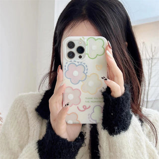 Auramma Collections Matte Dreamy Colors Radiant Laser Moon Clouds Skies Cartoon Flowers Design Soft TPU Case iPhone 14 13 12 11 Pro Max