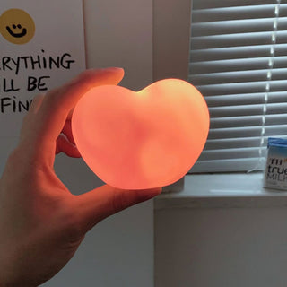 Auramma Collections Cute Mini 3D Portable Glowing Heart Night Light Ambient Lamp