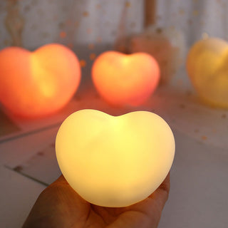 Auramma Collections Cute Mini 3D Portable Glowing Heart Night Light Ambient Lamp