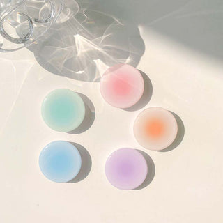 Auramma Collections Beautiful Round Resin Ombre Pink Green Blue Purple Orange Pull Out Phone Grip