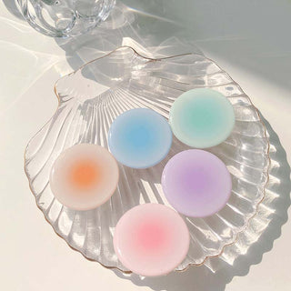 Auramma Collections Beautiful Round Resin Ombre Pink Green Blue Purple Orange Pull Out Phone Grip