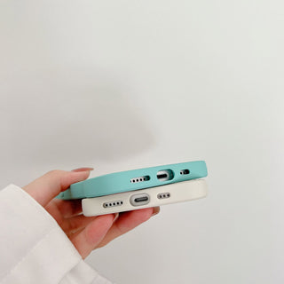 Auramma Collections Wavy Edge Matte Plain Color White Pink Blue Black Green Soft TPU Case iPhone 14 13 12 11 Pro Max Mini X XS XR