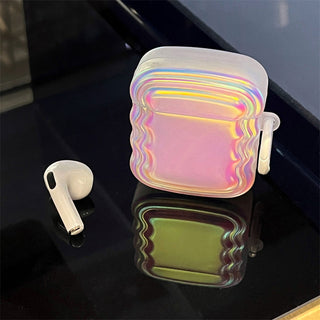 Auramma Collections Wavy Shaped Cushion Radiant Fairy Color Soft TPU Case AirPods 1 2 3 Pro