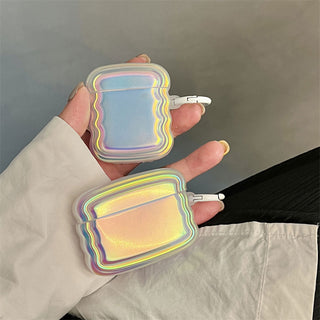 Auramma Collections Wavy Shaped Cushion Radiant Fairy Color Soft TPU Case AirPods 1 2 3 Pro