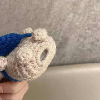 Auramma Collections Wool Knitted Super Cute Koala Messenger Traveler Blue Bag TPU Case For AirPods 1 2 Pro