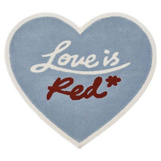 Auramma Collections Y2K Style Heart Shaped love Is Red Broken Heart Lonely Heart Club Area Bedside Rug